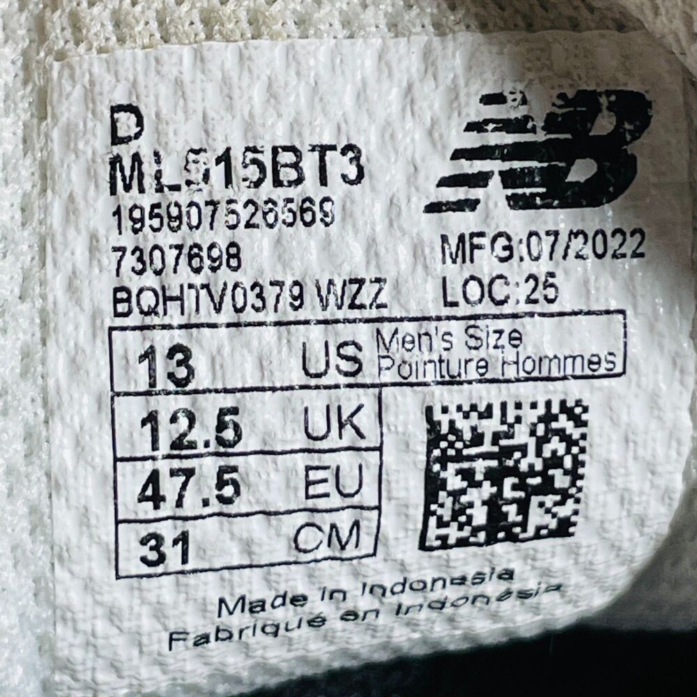 New Balance 515 Mens Size‎ 13 Shoes Black Mesh Casual Classic Running Sneakers - Picture 8 of 10